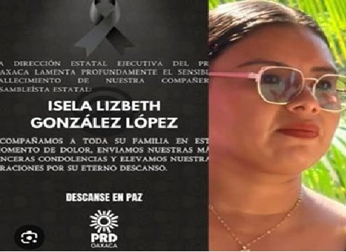 La consejera de la asamblea estatal de Partido de la Revolución Democrática, Lizbeth González López