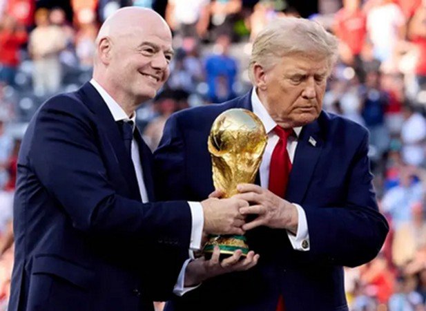 Gianni Infantino y Donald Trump
