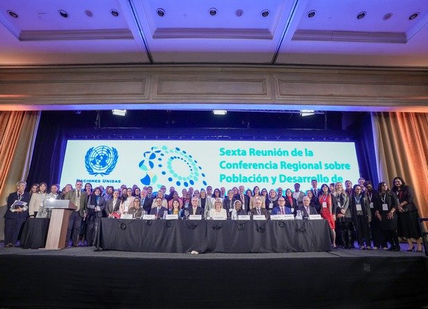 Representantes de gobierno, organismos regionales e internacionales, academia y sociedad civil en la apertura de la Sexta Reunión de la Conferencia Regional sobre Población y Desarrollo.