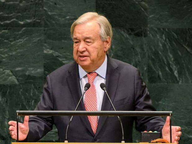 El Secretario General António Guterres interviene en la apertura del Debate General del 81º período de sesiones de la Asamblea General de las ONU.